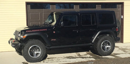 Mammoth Boulder Simulated Beadlock Style Charcoal Wheel; 17x9; -6mm Offset (18-25 Jeep Wrangler JL)