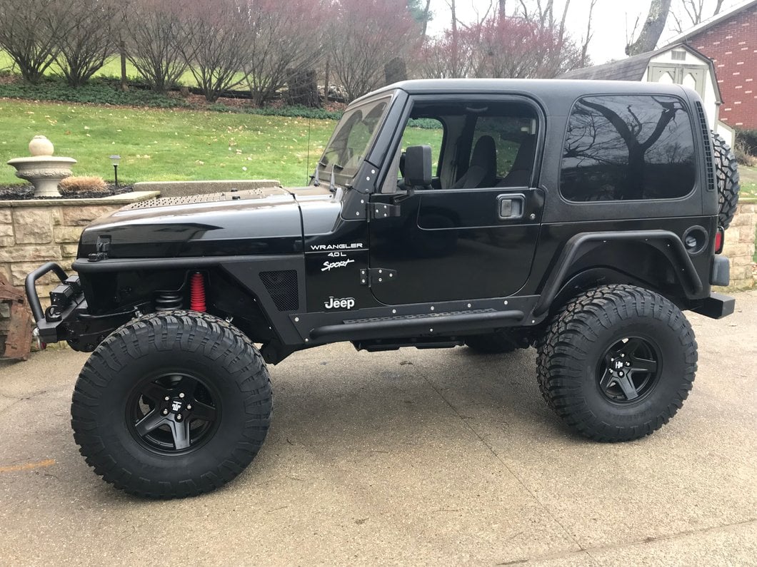 Mammoth Boulder Matte Black Wheel; 15x8; -19mm Offset (97-06 Jeep Wrangler TJ)