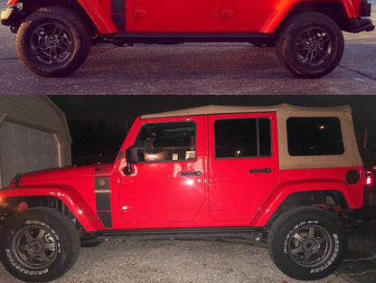 Mammoth 2-Inch Front / 1-Inch Rear Leveling Kit with End Links (07-18 Jeep Wrangler JK)
