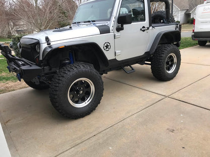 Mammoth 8 Aluminum Black Wheel; 17x9; -6mm Offset (07-18 Jeep Wrangler JK)