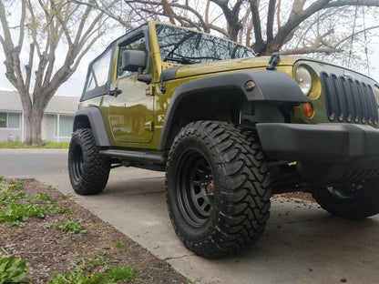 Mammoth D Window Black Steel Wheel; 17x9; -6mm Offset (07-18 Jeep Wrangler JK)