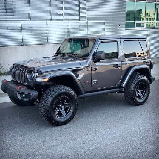 Mammoth Boulder Matte Black Wheel; 17x9; -6mm Offset (18-25 Jeep Wrangler JL)