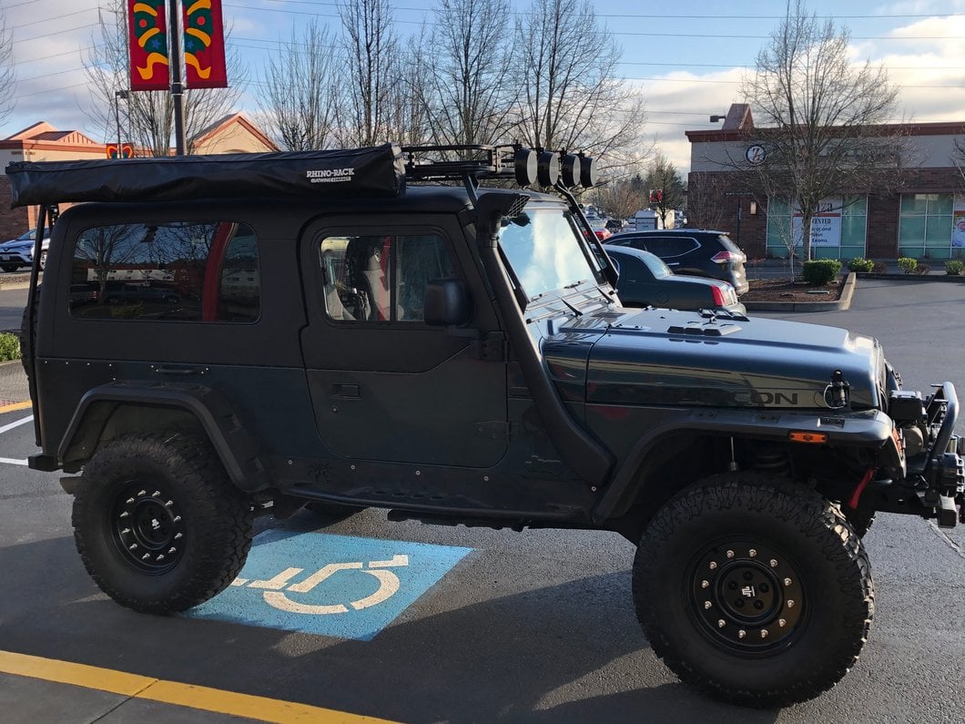 Mammoth General Matte Black Wheel; 16x8; 0mm Offset (97-06 Jeep Wrangler TJ)