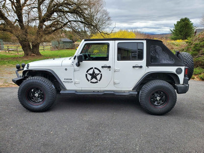 Mammoth D Window Black Steel Wheel; 17x9; -6mm Offset (07-18 Jeep Wrangler JK)