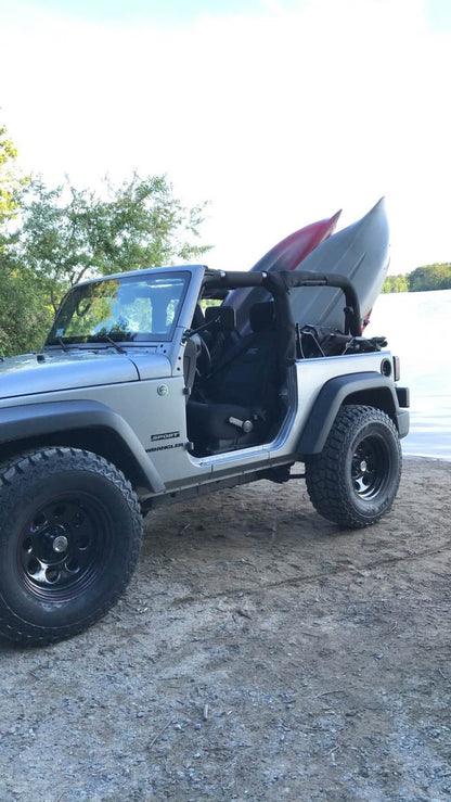 Mammoth 8 Steel Black Wheel with Polished Center Cap; 17x9; -6mm Offset (07-18 Jeep Wrangler JK)