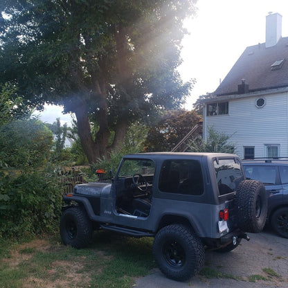 Mammoth 8 Matte Black Wheel; 15x8; -20mm Offset (87-95 Jeep Wrangler YJ)