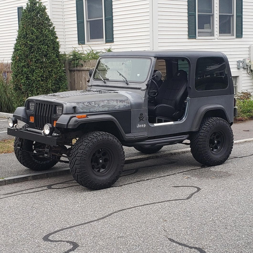 Mammoth 8 Matte Black Wheel; 15x8; -20mm Offset (87-95 Jeep Wrangler YJ)