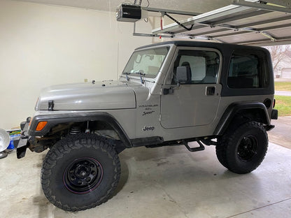 Mammoth 8 Black Wagon Wheel Edition Steel Wheel; 15x8; -19mm Offset (97-06 Jeep Wrangler TJ)