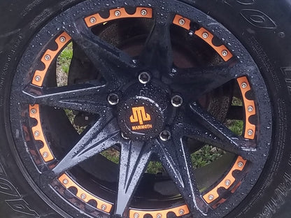 Mammoth 8 Aluminum Wheel Center Cap; Black (Fits Jeep Wrangler JK & JL Mammoth 8 Aluminum Wheels Only)