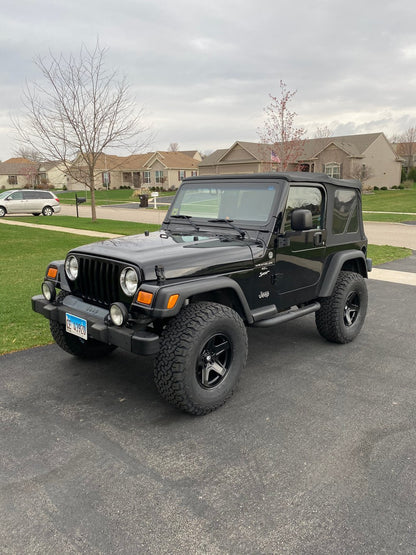 Mammoth Boulder Black Wheel; 16x8; 0mm Offset (87-95 Jeep Wrangler YJ)