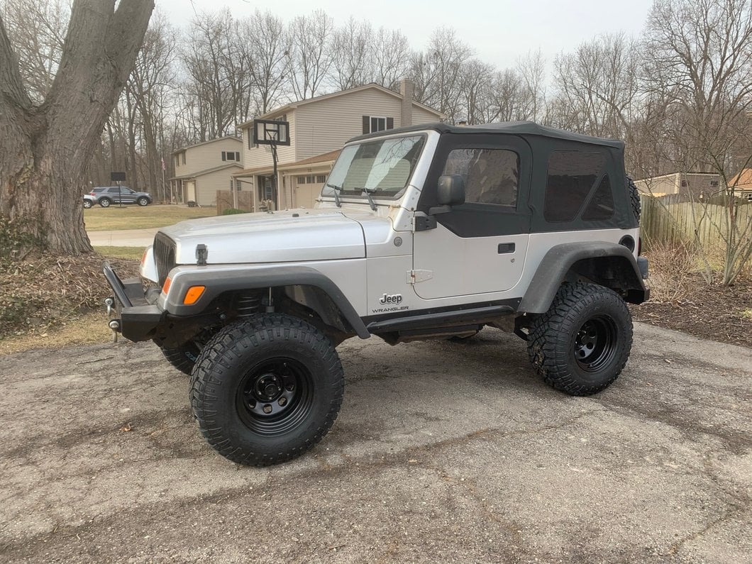 Mammoth 8 Black Steel Wheel; 15x10; -45mm Offset (97-06 Jeep Wrangler TJ)