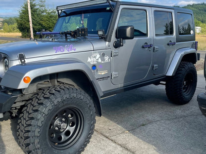Mammoth 8 Steel Matte Black Wheel; 17x9; -6mm Offset (07-18 Jeep Wrangler JK)