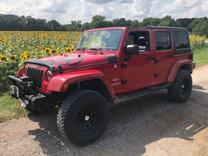 Mammoth D Window Matte Black Steel Wheel; 17x9; -6mm Offset (07-18 Jeep Wrangler JK)