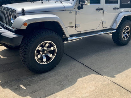 Mammoth Rogue Matte Black Machined Wheel; 17x9; -6mm Offset (07-18 Jeep Wrangler JK)