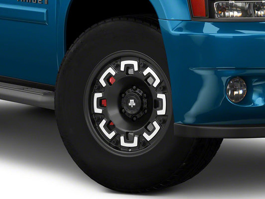Mammoth Boss Satin Black Machined 6-Lug Wheel; 17x9; -6mm Offset (07-14 Tahoe)