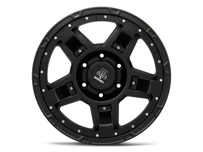 Mammoth Cliff Hanger Matte Black 6-Lug Wheel; 17x9; -6mm Offset (23-25 Canyon)