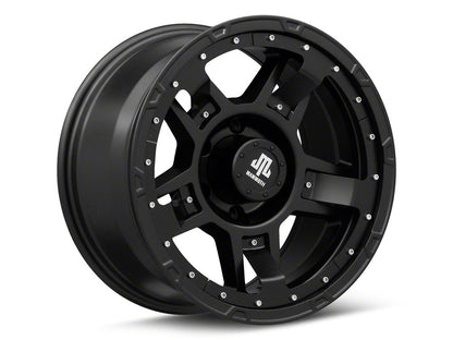 Mammoth Cliff Hanger Matte Black 6-Lug Wheel; 17x9; -6mm Offset (23-25 Canyon)