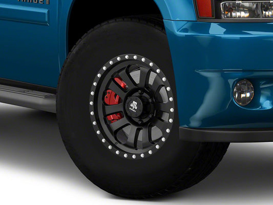 Mammoth 10-Spoke Beadlock Matte Black 6-Lug Wheel; 17x9; -6mm Offset (07-14 Tahoe)
