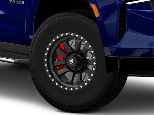 Mammoth 10-Spoke Beadlock Matte Black 6-Lug Wheel; 17x9; -6mm Offset (21-25 Tahoe)