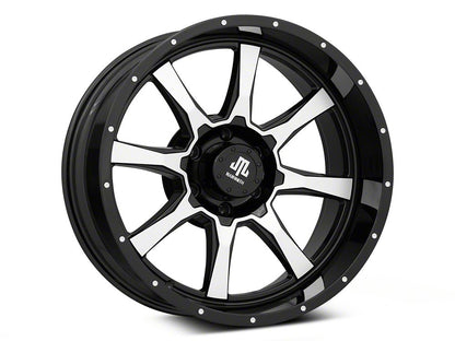 Mammoth High Roller Gloss Black Machined 6-Lug Wheel; 20x10; -24mm Offset (04-15 Titan)