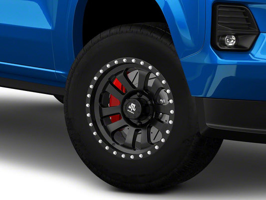 Mammoth 10-Spoke Beadlock Matte Black 6-Lug Wheel; 17x9; -6mm Offset (23-25 Colorado)