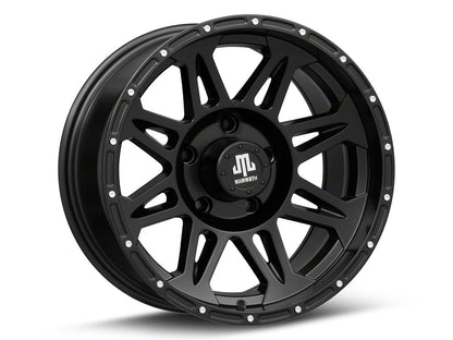 Mammoth Split 8 Beadlock Matte Black 5-Lug Wheel; 17x9; -6mm Offset (05-11 Dakota)