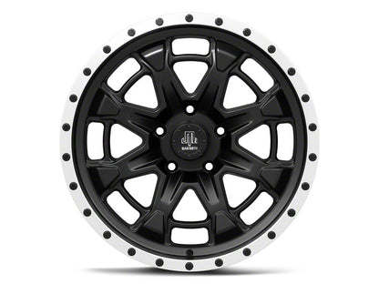 Mammoth Split 16 Beadlock Satin Black with Polished Lip 5-Lug Wheel; 20x9; -6mm Offset (05-11 Dakota)