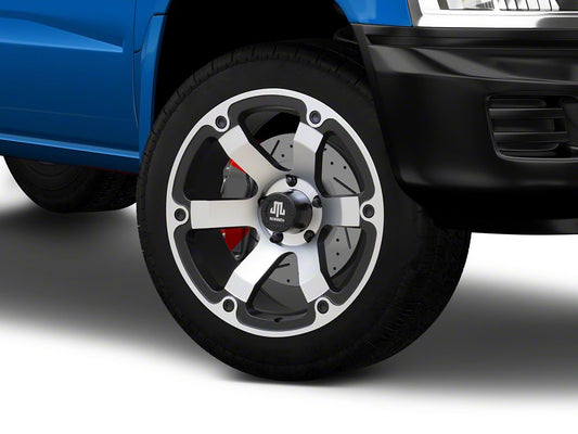 Mammoth Rogue Matte Black Machined 5-Lug Wheel; 20x9; -6mm Offset (05-11 Dakota)