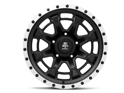 Mammoth Split 16 Beadlock Satin Black with Polished Lip 5-Lug Wheel; 17x9; -6mm Offset (05-11 Dakota)
