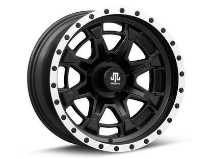 Mammoth Split 16 Beadlock Satin Black with Polished Lip 5-Lug Wheel; 17x9; -6mm Offset (05-11 Dakota)
