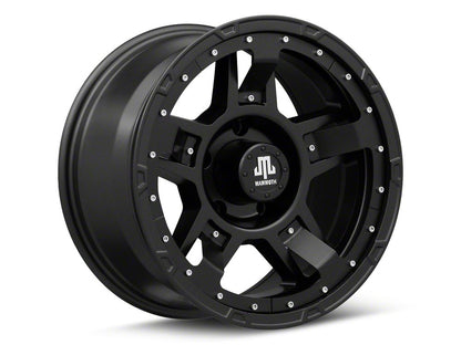 Mammoth Cliff Hanger Matte Black 5-Lug Wheel; 17x9; -6mm Offset (05-11 Dakota)