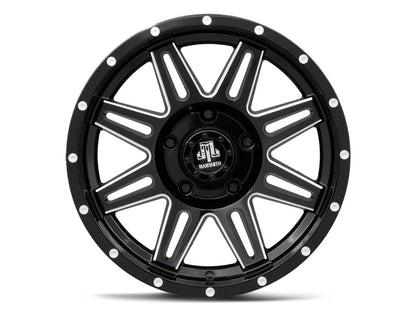 Mammoth Revolver Gloss Black Machined 5-Lug Wheel; 17x9; -6mm Offset (05-11 Dakota)