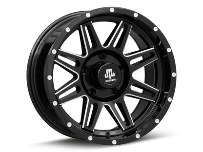 Mammoth Revolver Gloss Black Machined 5-Lug Wheel; 17x9; -6mm Offset (05-11 Dakota)