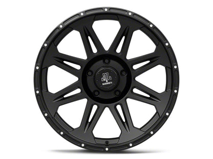 Mammoth Split 8 Beadlock Matte Black 5-Lug Wheel; 20x9; -6mm Offset (05-11 Dakota)