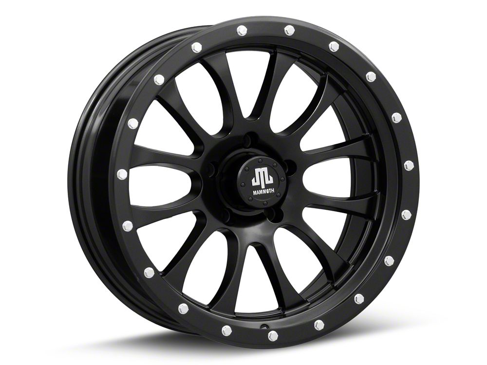 Mammoth Rims Mammoth 12 Hole Satin Black 5-Lug Wheel; 20x9; -6mm Offset (02-08 RAM ...