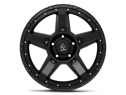 Mammoth Cliff Hanger Matte Black 5-Lug Wheel; 20x9; -6mm Offset (05-11 Dakota)