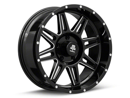 Mammoth Revolver Gloss Black Machined 5-Lug Wheel; 20x9; -6mm Offset (05-11 Dakota)