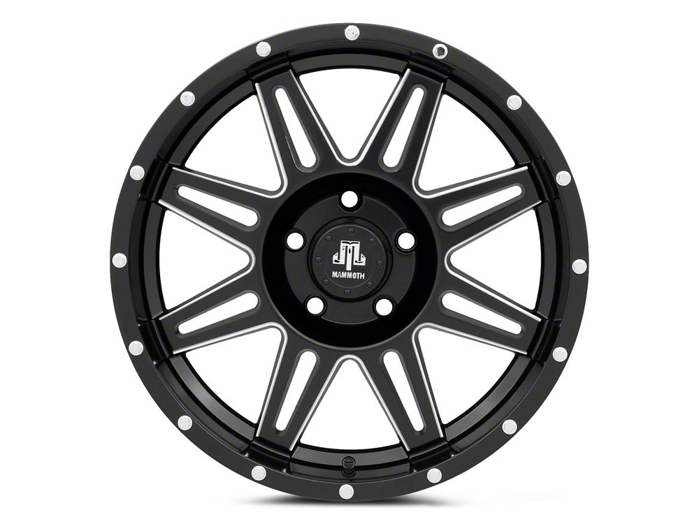 Mammoth TR8 Satin Black 5-Lug Wheel; 20x10; -12mm Offset (05-11 Dakota)