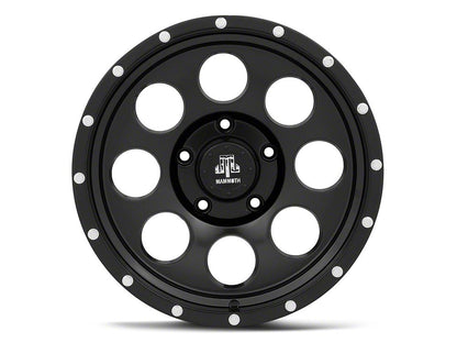 Mammoth 8 Aluminum Beadlock Satin Black 5-Lug Wheel; 17x9; -6mm Offset (05-11 Dakota)