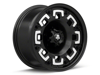 Mammoth Boss Satin Black Machined 5-Lug Wheel; 17x9; -6mm Offset (05-11 Dakota)