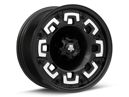 Mammoth Boss Satin Black Machined 5-Lug Wheel; 17x9; -6mm Offset (05-11 Dakota)