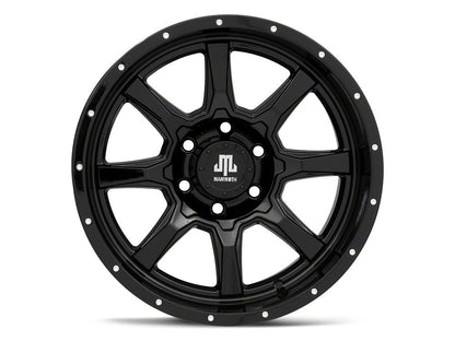 Mammoth High Roller Gloss Black 6-Lug Wheel; 18x10; -24mm Offset (22-25 Bronco Raptor)