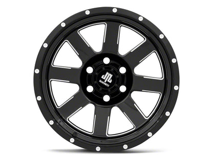 Mammoth Horde Beadlock Gloss Black Machined 6-Lug Wheel; 18x10; -24mm Offset (22-25 Bronco Raptor)