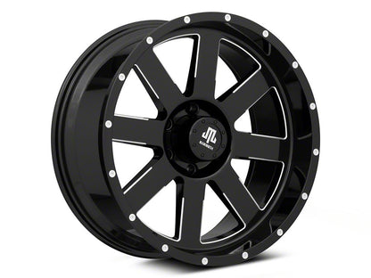 Mammoth Horde Beadlock Gloss Black Machined 6-Lug Wheel; 20x9; 0mm Offset (22-25 Bronco Raptor)