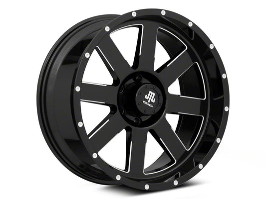 Mammoth Horde Beadlock Gloss Black Machined 6-Lug Wheel; 20x9; 0mm Offset (22-25 Bronco Raptor)