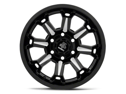 Mammoth Impulse Gloss Black Machined 6-Lug Wheel; 17x9; -12mm Offset (22-25 Bronco Raptor)