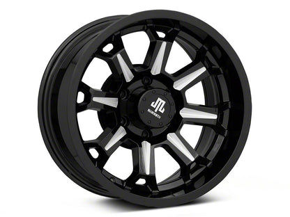 Mammoth Impulse Gloss Black Machined 6-Lug Wheel; 17x9; -12mm Offset (22-25 Bronco Raptor)