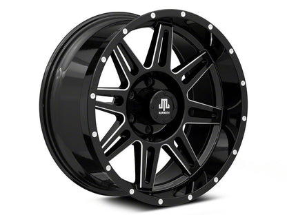 Mammoth Revolver Gloss Black Machined 6-Lug Wheel; 20x9.5; -6mm Offset (22-25 Bronco Raptor)