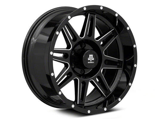 Mammoth Revolver Gloss Black Machined 6-Lug Wheel; 20x9.5; -6mm Offset (22-25 Bronco Raptor)