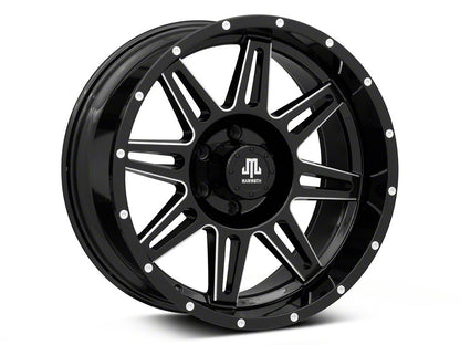 Mammoth Revolver Gloss Black Machined 6-Lug Wheel; 20x9.5; -6mm Offset (22-25 Bronco Raptor)